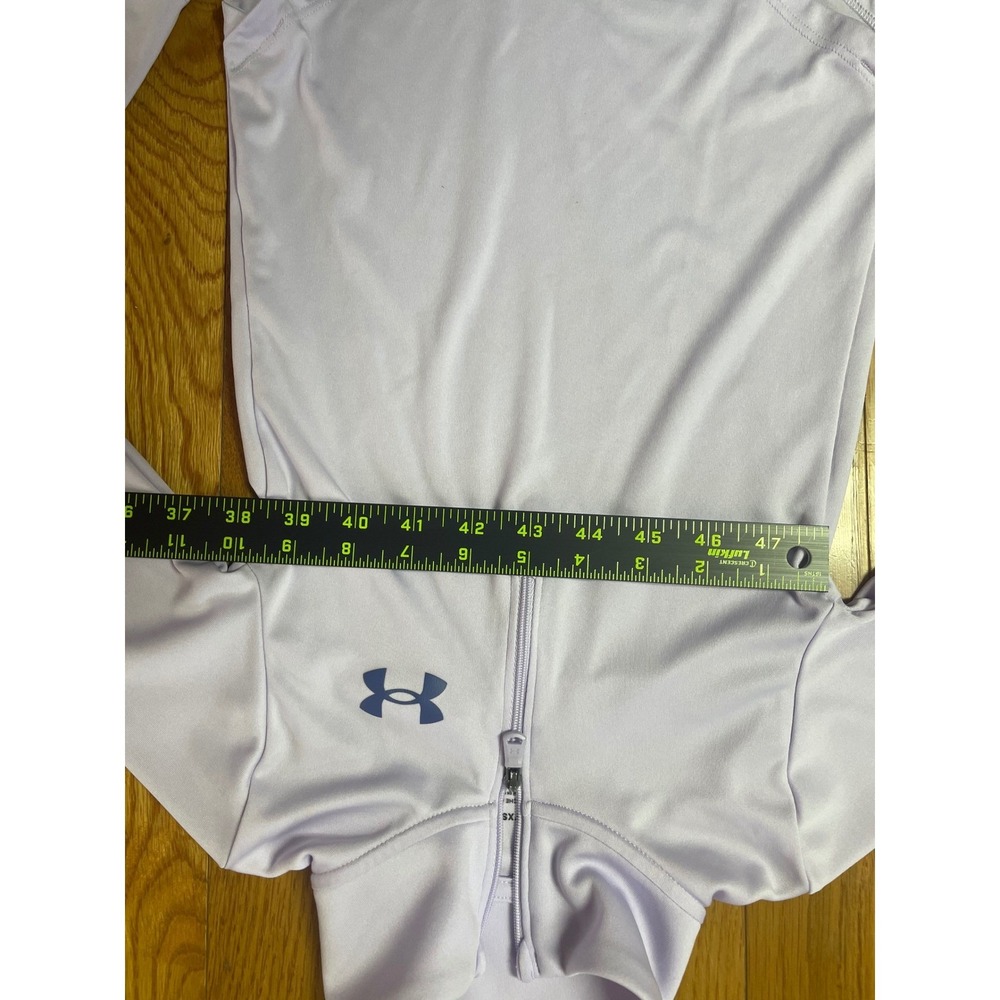 Under Armour Girls Youth XS Lavender Purple Quarter Zip Long Sleeve Pullover Top - Picture 5 of 6